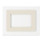 Beige picture frame on a white background