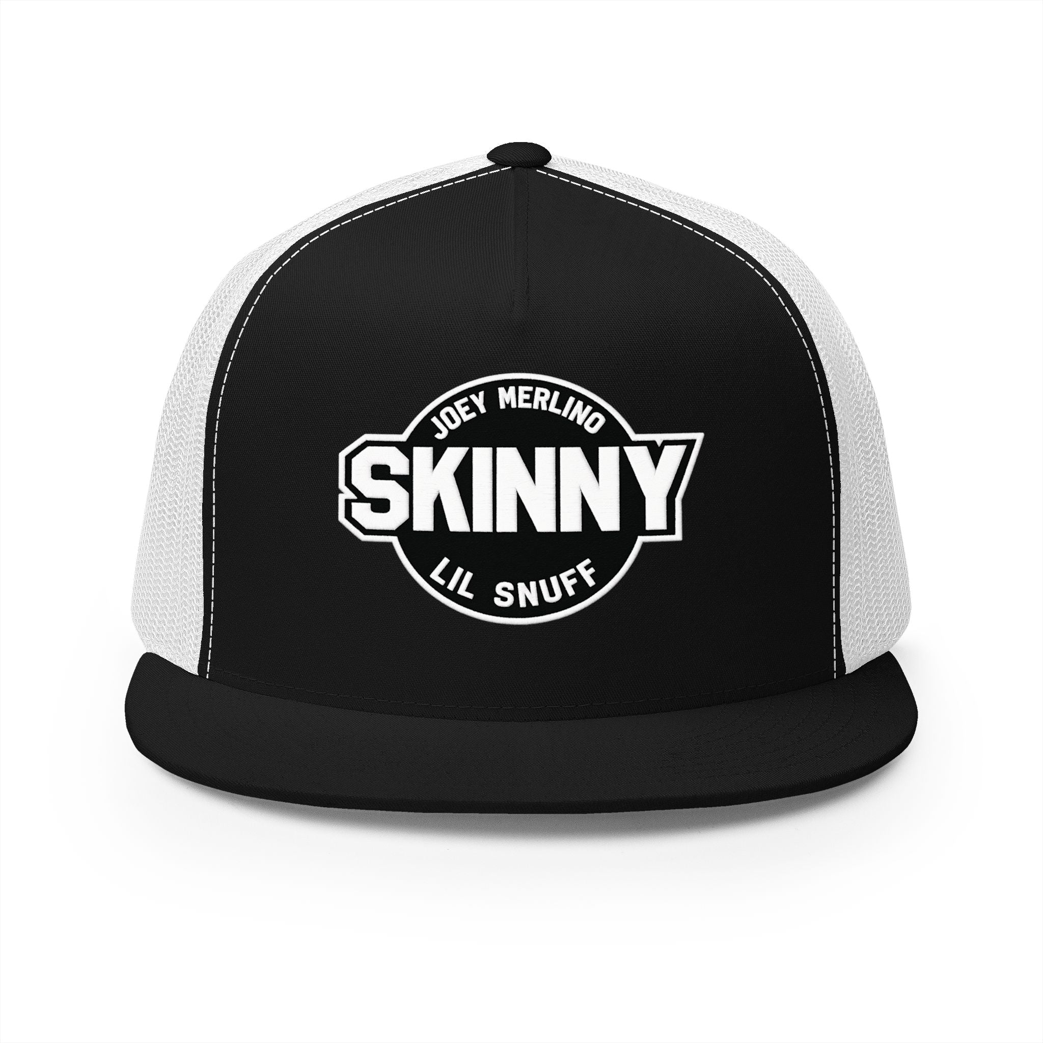Skinny Trucker Cap - Retro Patch 5-Panel Mesh Hat