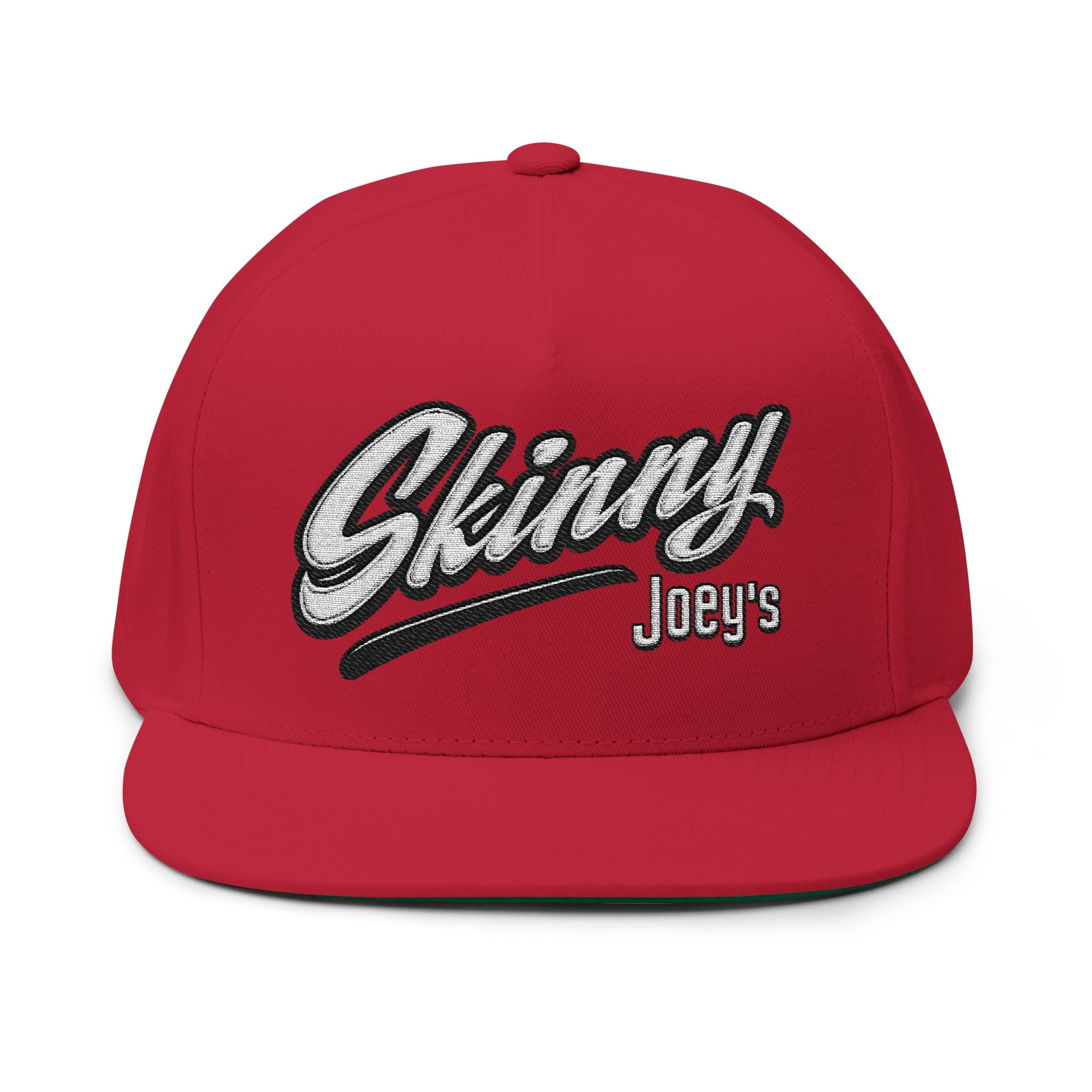 Skinny Joey's Embroidered Flat Bill Cap | Vintage Snapback Hat