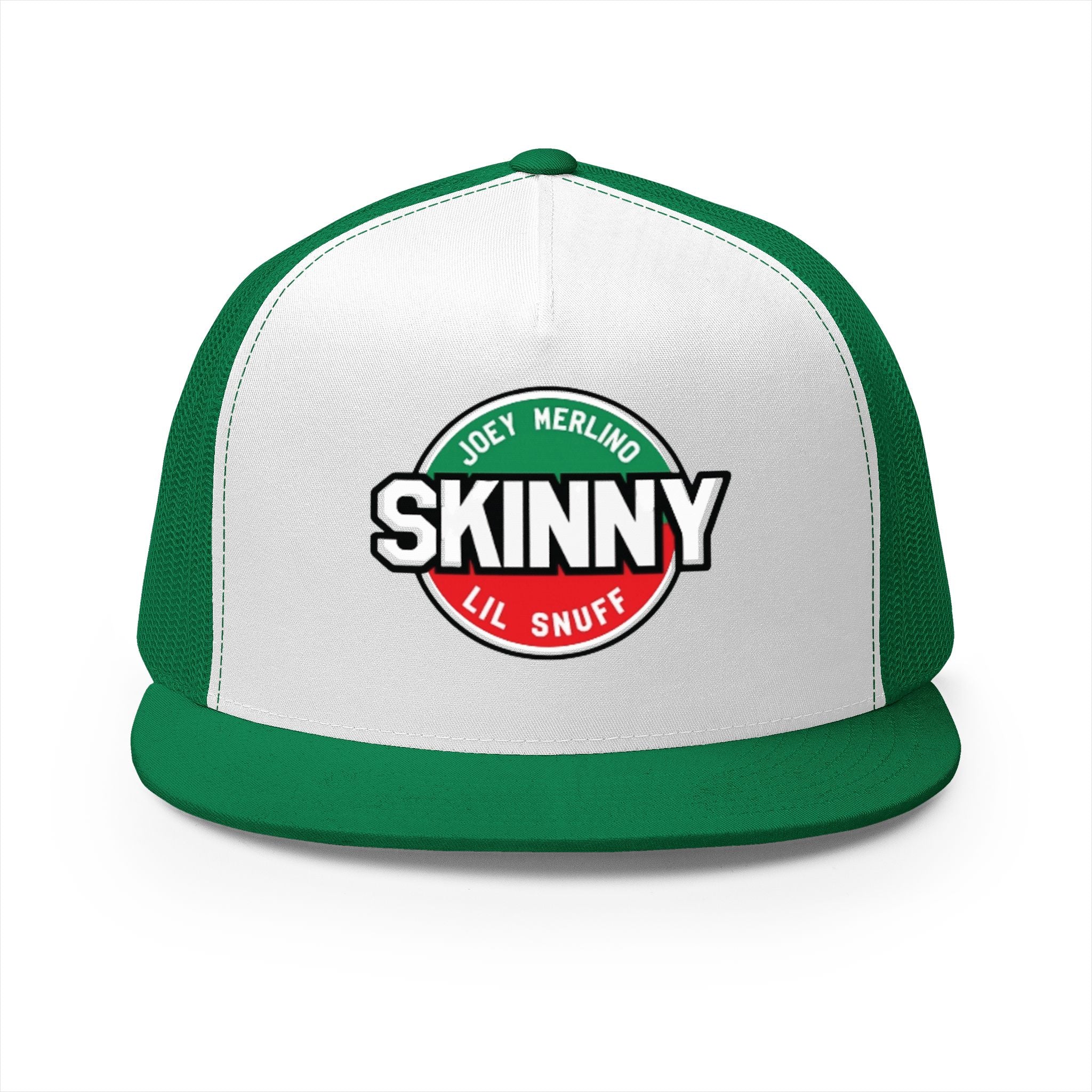 Skinny Trucker Cap - Retro Patch 5-Panel Mesh Hat