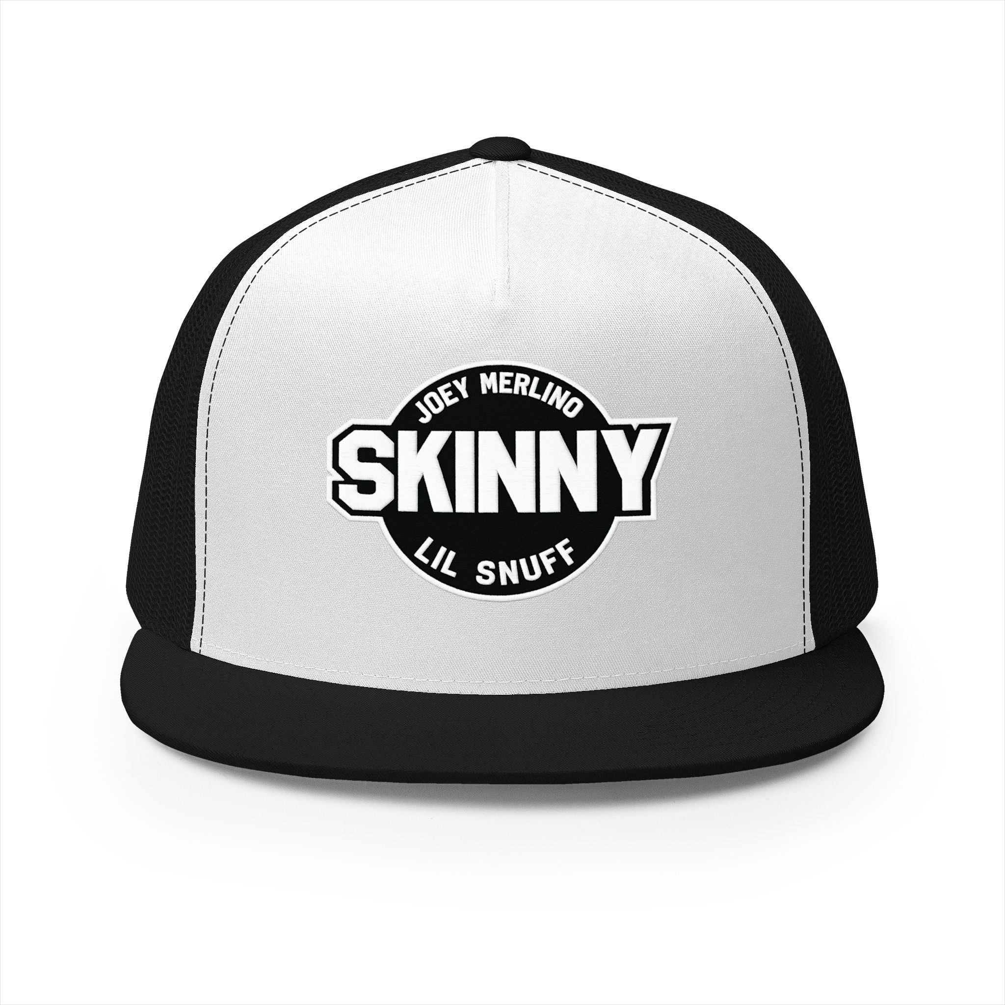 Skinny Trucker Cap - Retro Patch 5-Panel Mesh Hat