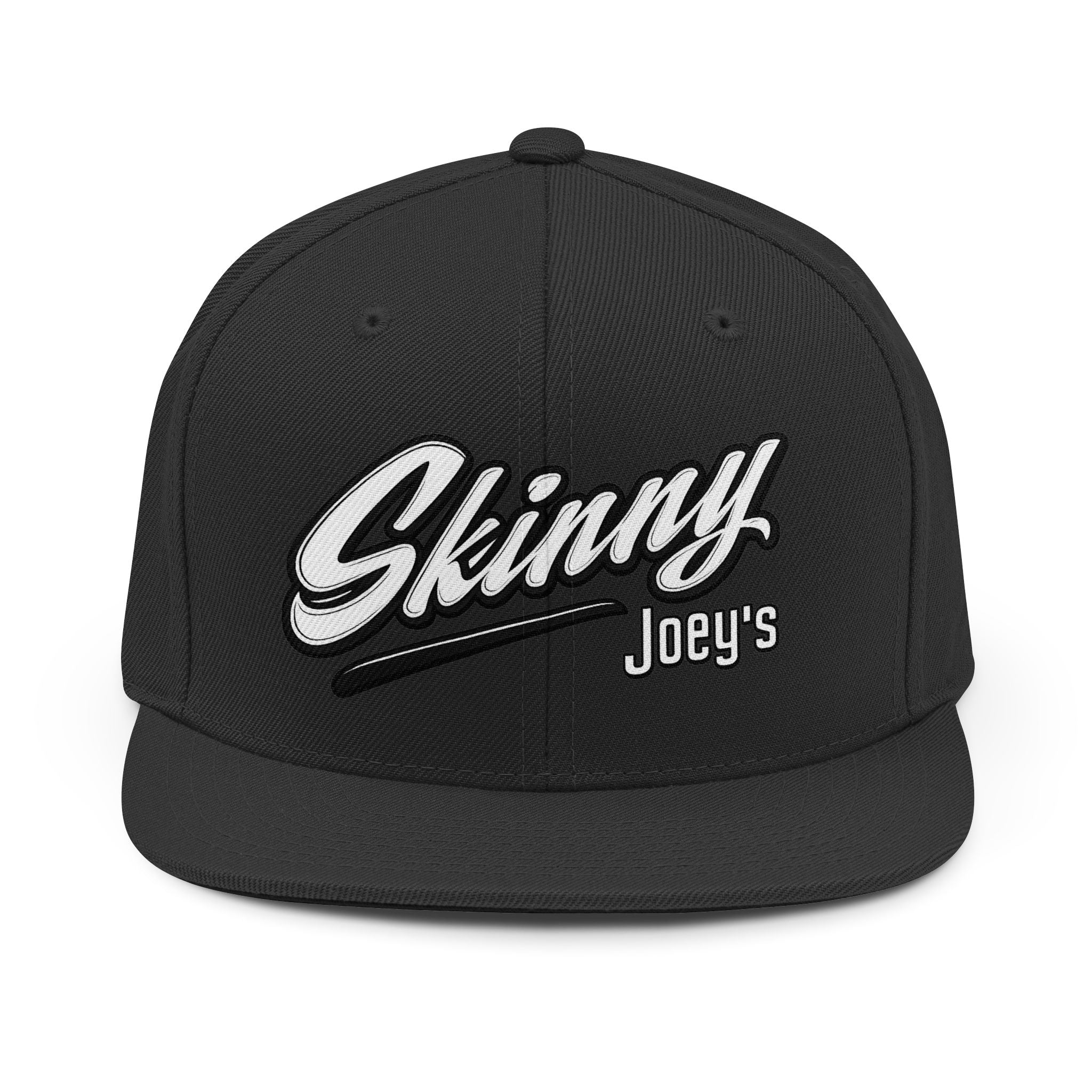 Skinny Joey's Retro Script Snapback Hat | High-Profile Baseball Cap