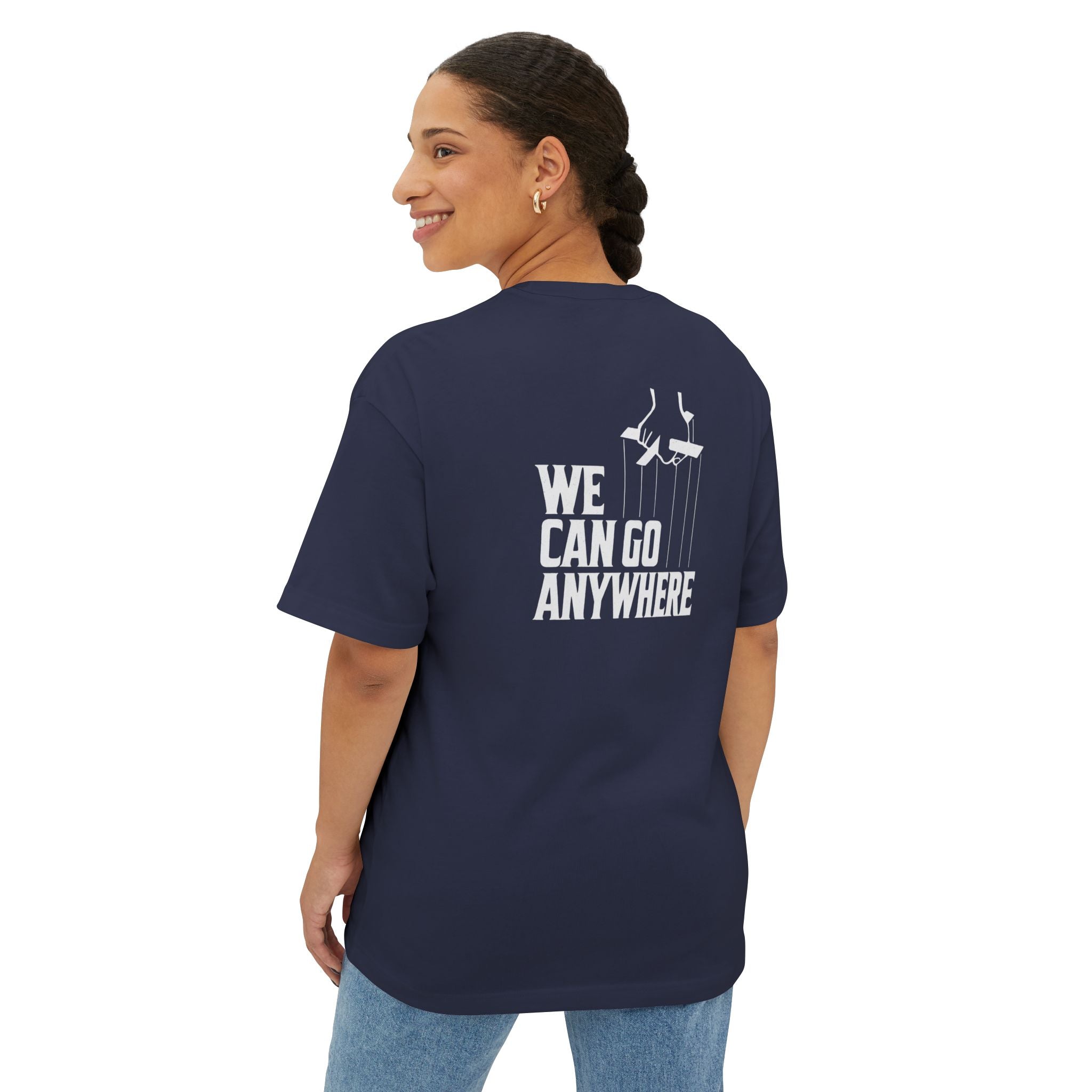 The Skinny Podcast "We Can Go Anywhere" Oversized Script Tee | Premium Boxy Fit