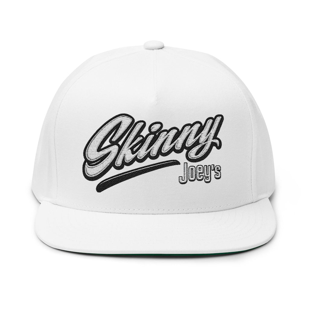Skinny Joey's Embroidered Flat Bill Cap | Vintage Snapback Hat
