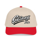 Skinny Jeans Retro Script Baseball Cap | Two-Tone Mid-Profile Hat