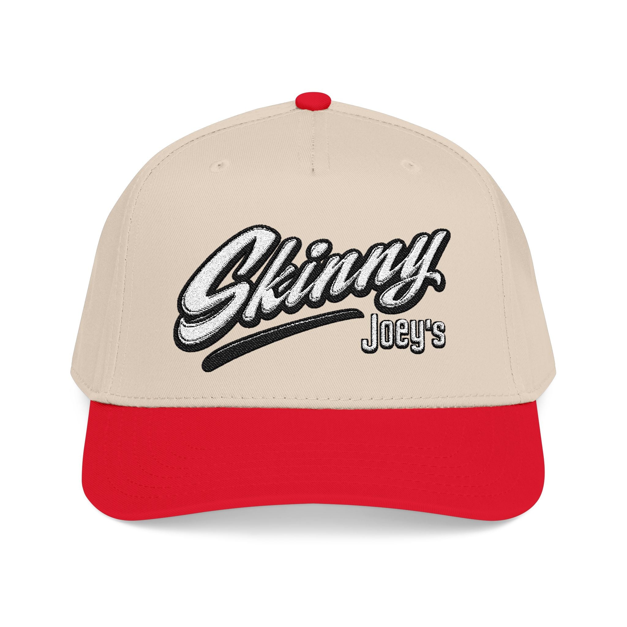 Skinny Jeans Retro Script Baseball Cap | Two-Tone Mid-Profile Hat
