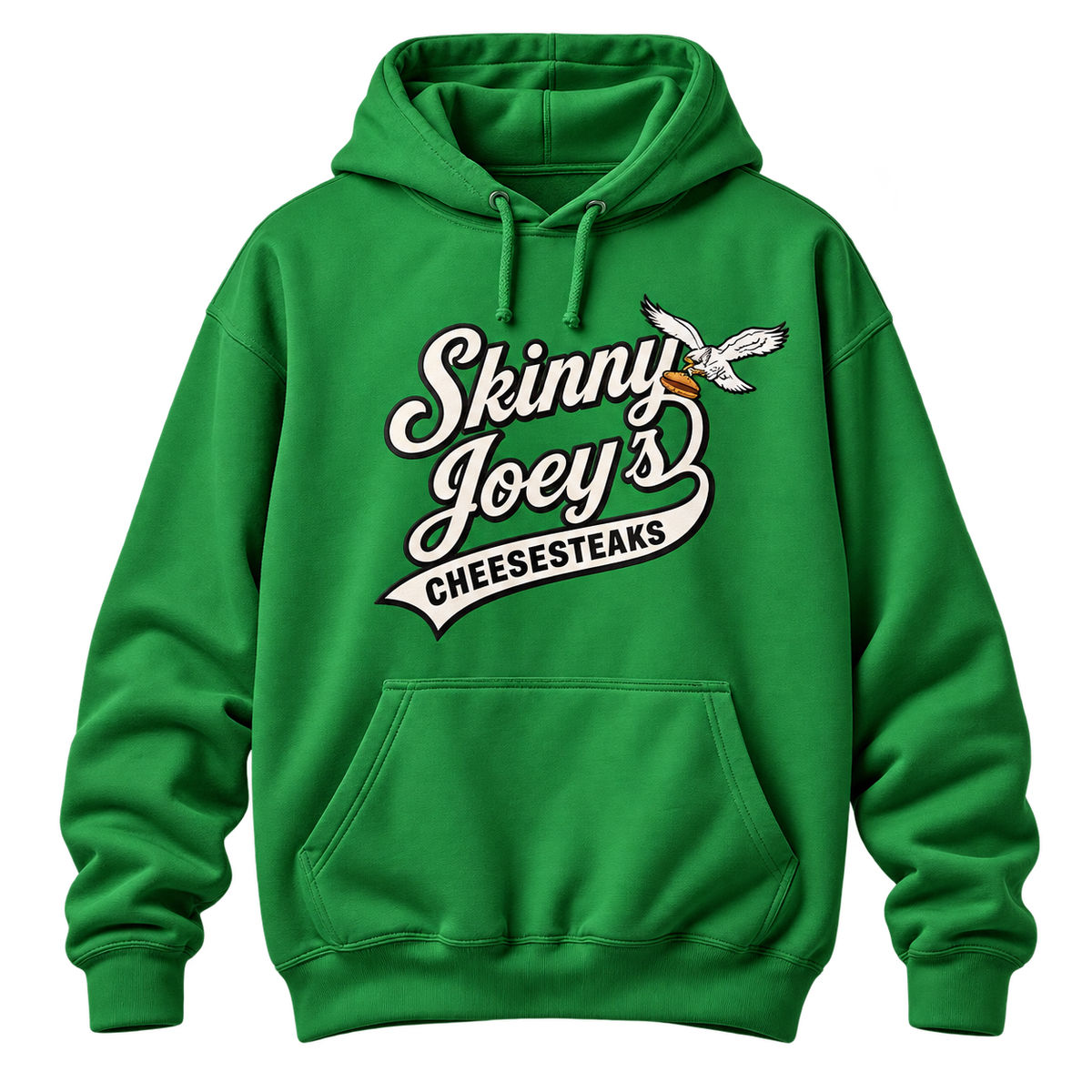 Super Bowl Champs X Skinny Joey Cheesesteaks Logo Pullover Hoodie