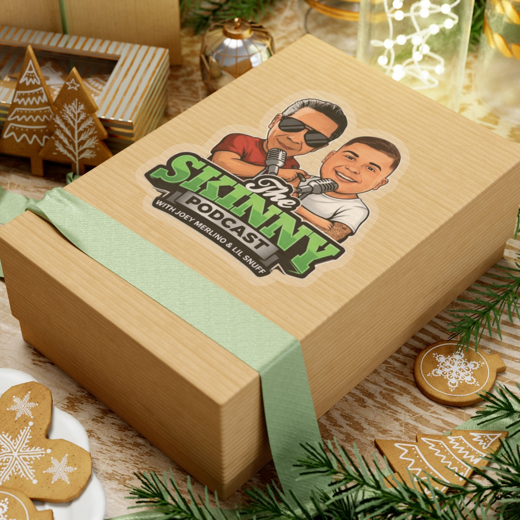 The Skinny Podcast Kiss-Cut Sticker — Joey Merlino & Lil Snuff Logo