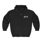Skinny Joey's Full-Zip Hoodie — Vintage Script Logo Zip-Up Sweatshirt