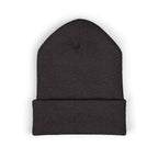 The Skinny Cuffed Beanie (Embroidered) – Winter Knit Hat, Unisex, 12” Cuff