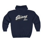 Skinny Joey's Full-Zip Hoodie — Vintage Script Logo Zip-Up Sweatshirt