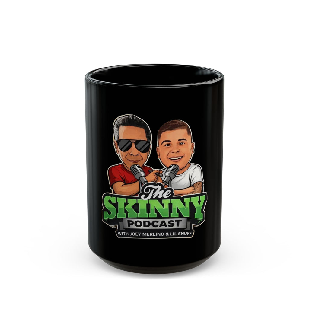 The Skinny Podcast Black Coffee Mug (11oz/15oz)