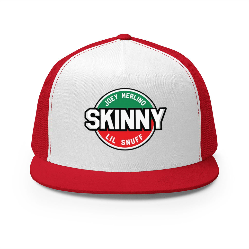 Skinny Trucker Cap - Retro Patch 5-Panel Mesh Hat