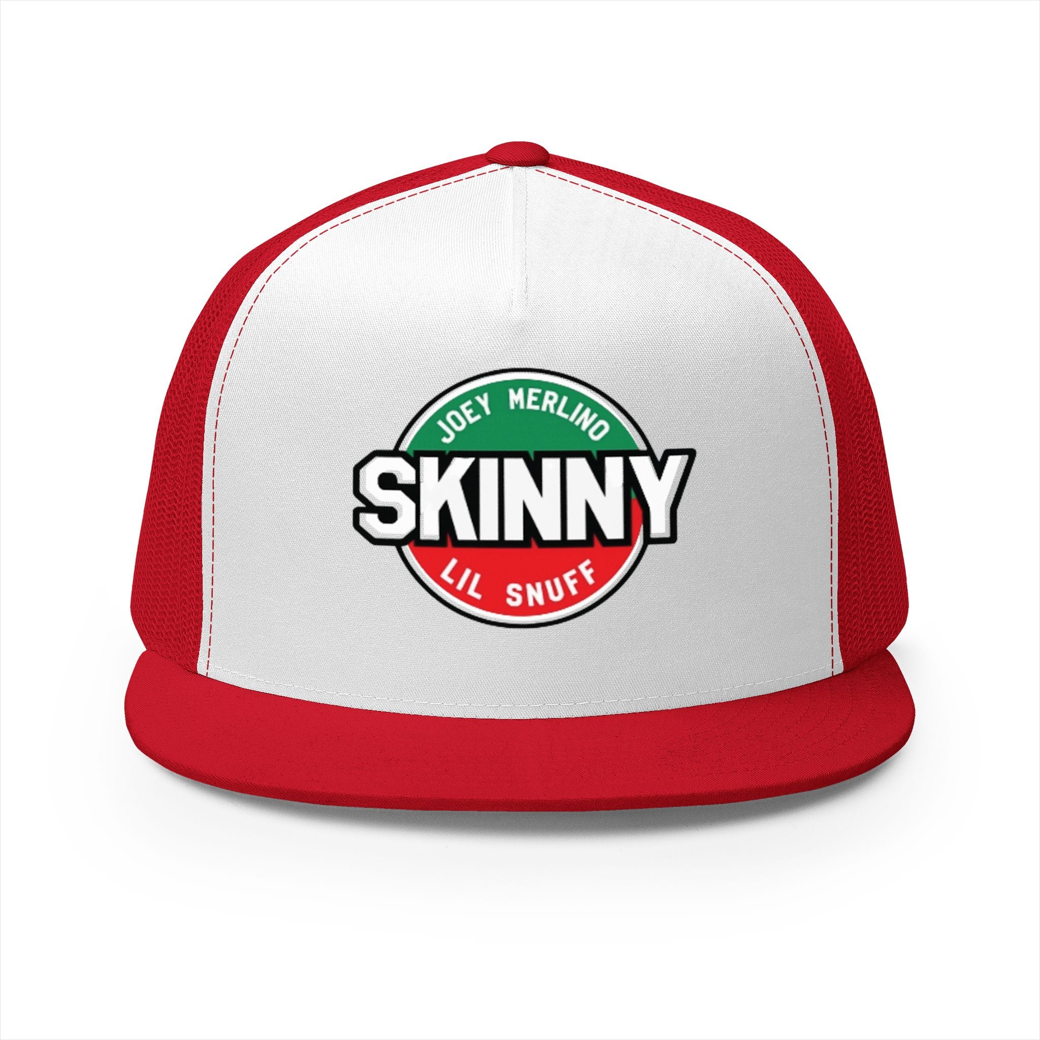 Skinny Trucker Cap - Retro Patch 5-Panel Mesh Hat