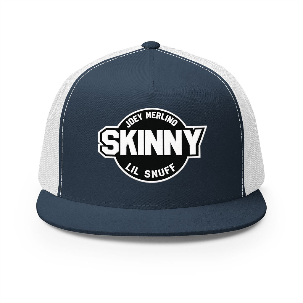 Skinny Trucker Cap - Retro Patch 5-Panel Mesh Hat