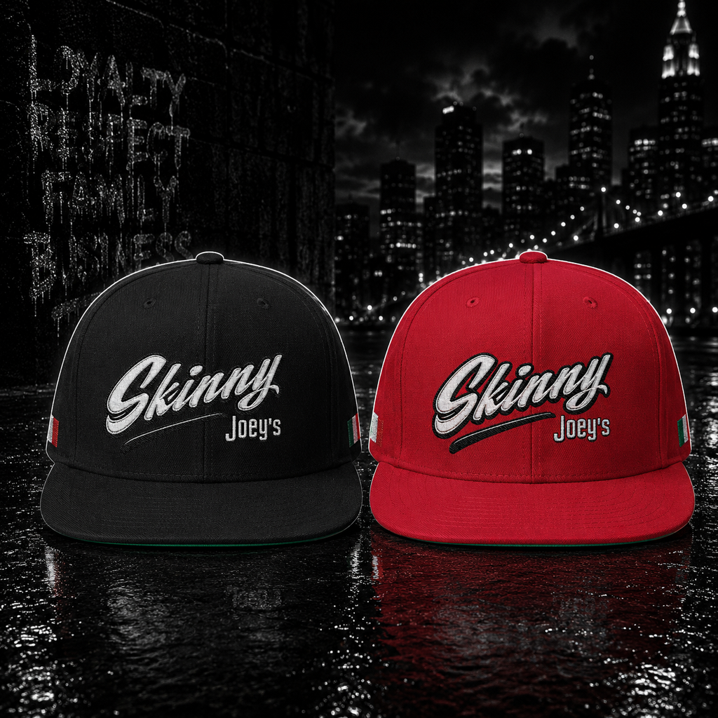 Casquette à visière plate brodée de Skinny Joey