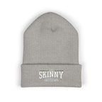 The Skinny Cuffed Beanie (Embroidered) – Winter Knit Hat, Unisex, 12” Cuff