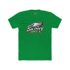 A green short-sleeve crewneck t-shirt featuring a large 'Skinny Joey's' eagle logo printed on the chest, displayed against a solid white background.