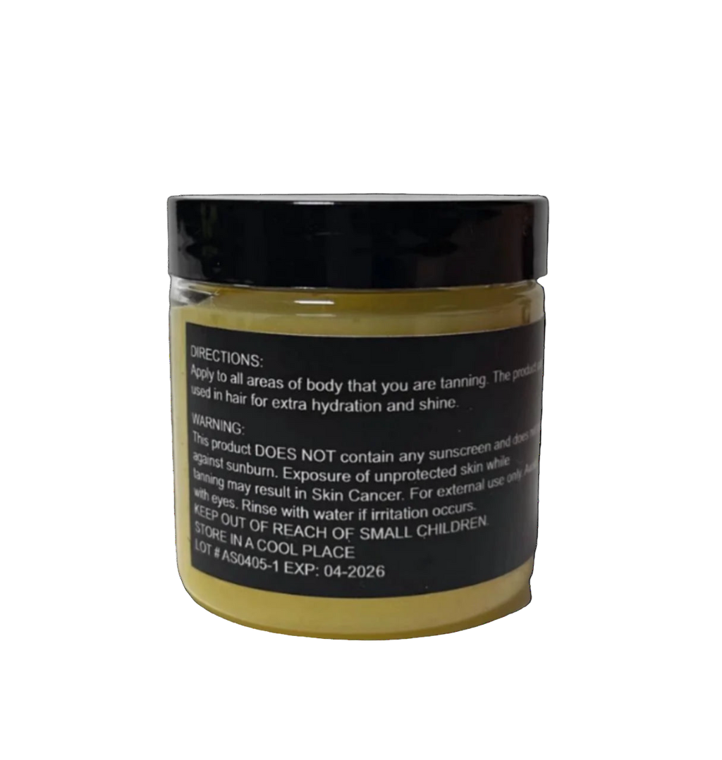 Jar of hair product with black lid and label on a white background