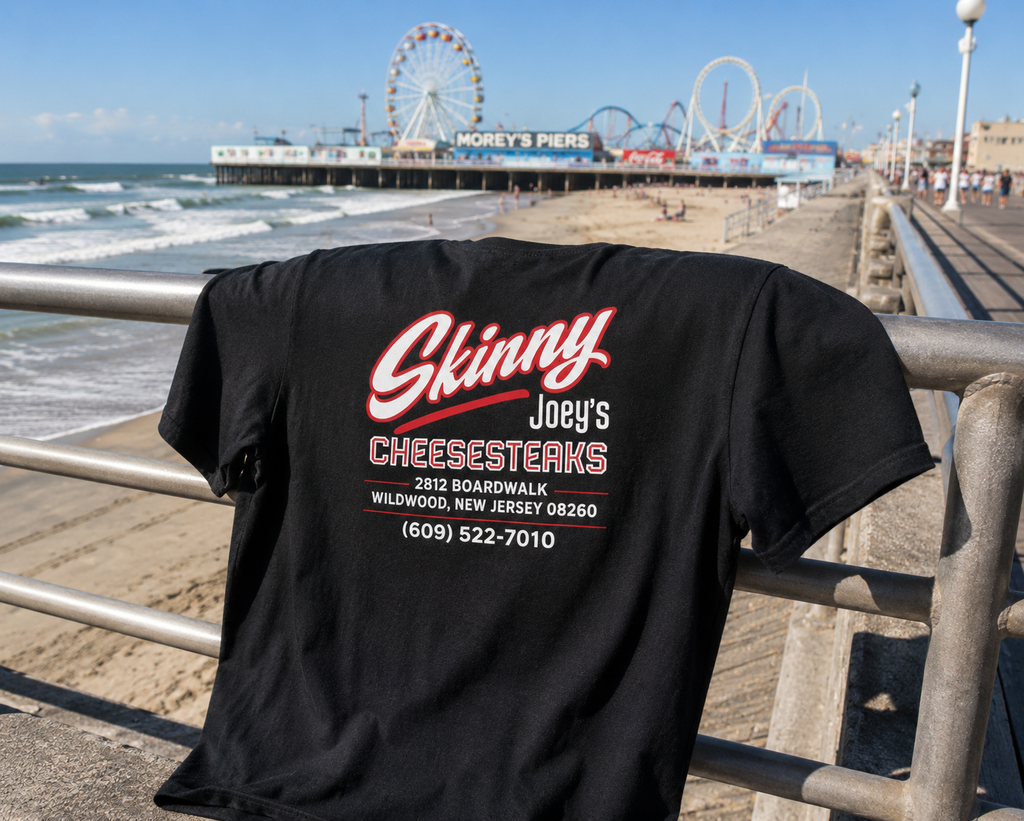 Skinny Joeys Cheesesteaks Offizielles Wildwood T-Shirt