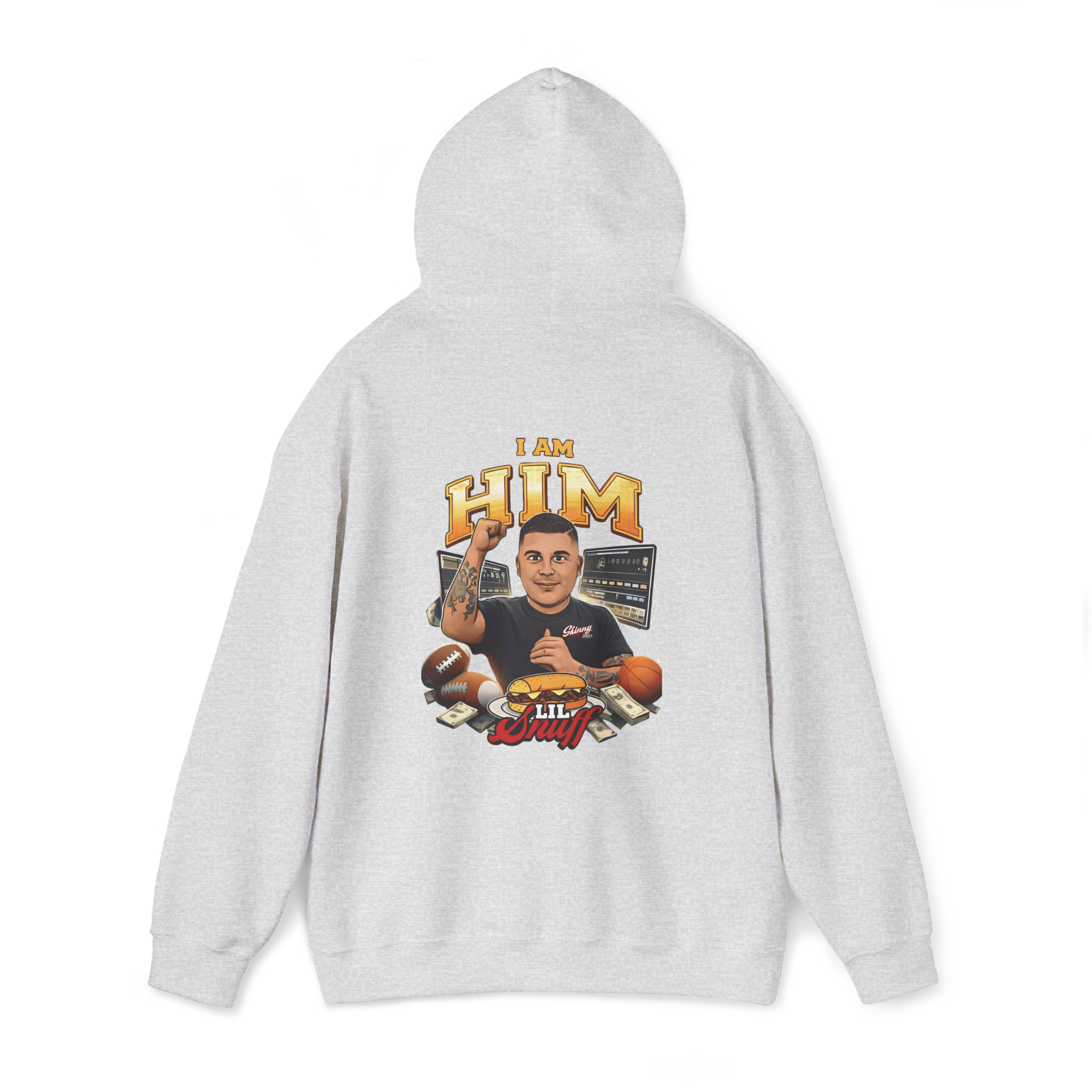 I AM HIM Hoodie – Lil Snuff Inspired Graphic Hoodie | Sports Fan Streetwear | Podcast Merch Sweatshirt