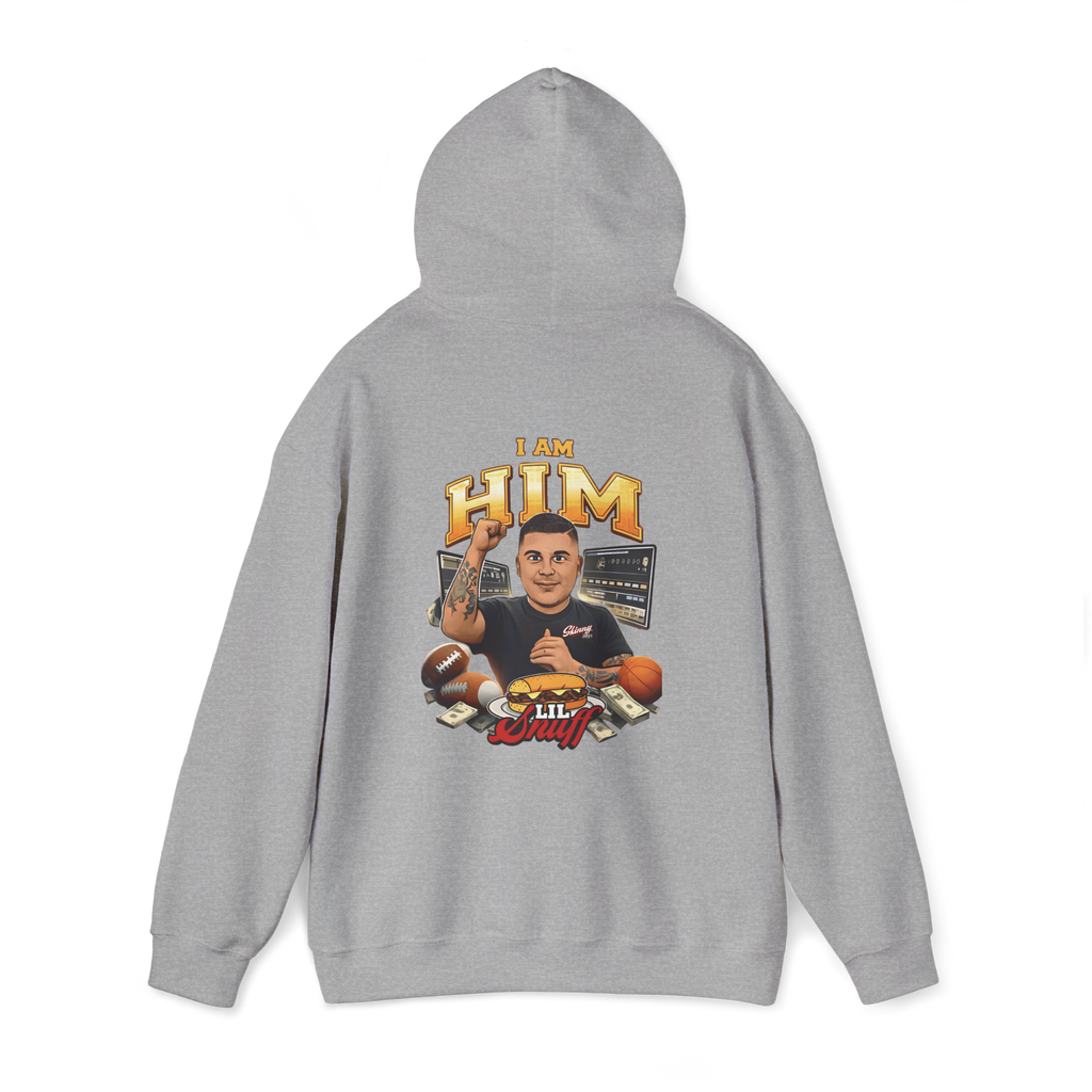 I AM HIM Hoodie – Lil Snuff Inspired Graphic Hoodie | Sports Fan Streetwear | Podcast Merch Sweatshirt