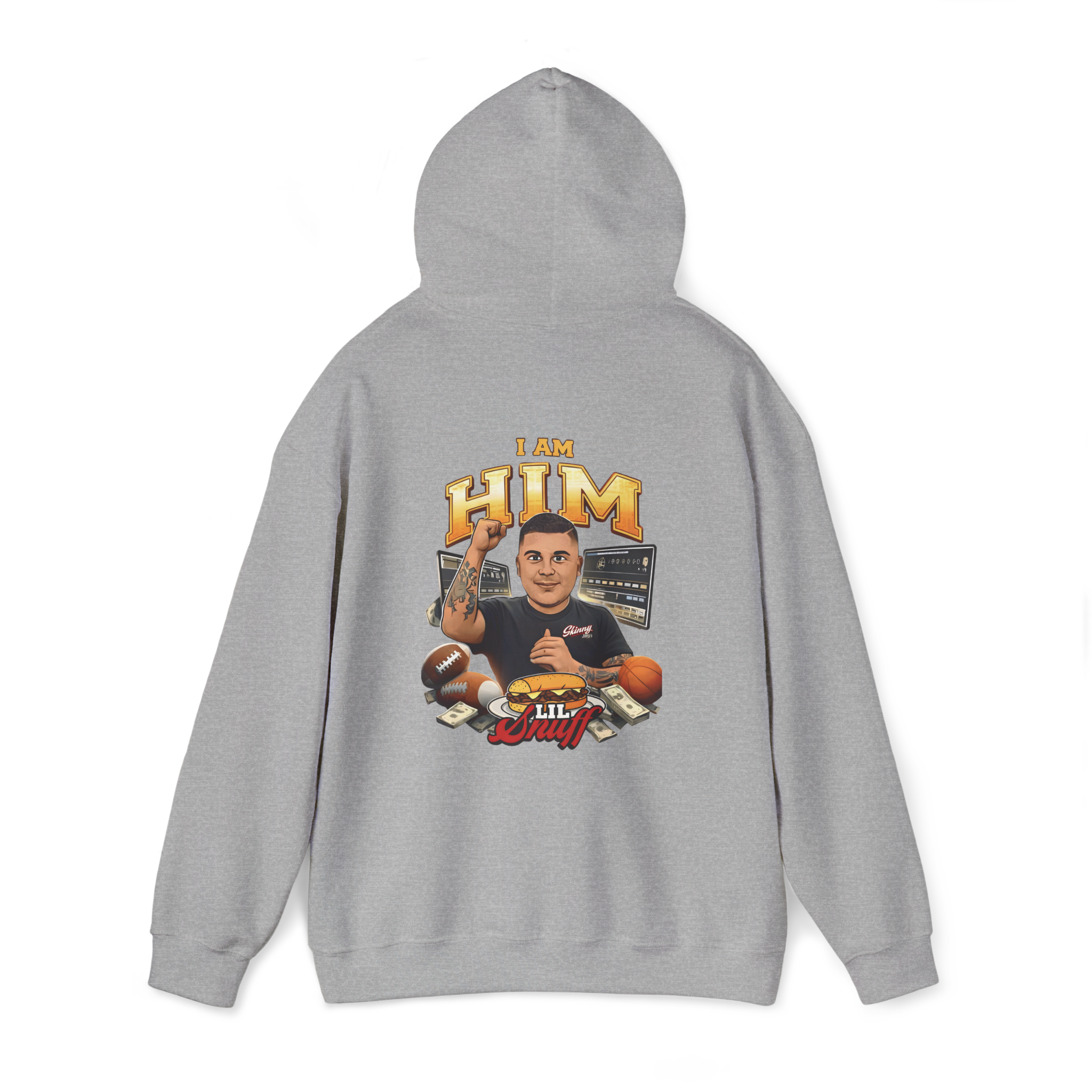 I AM HIM Hoodie – Lil Snuff Inspired Graphic Hoodie | Sports Fan Streetwear | Podcast Merch Sweatshirt