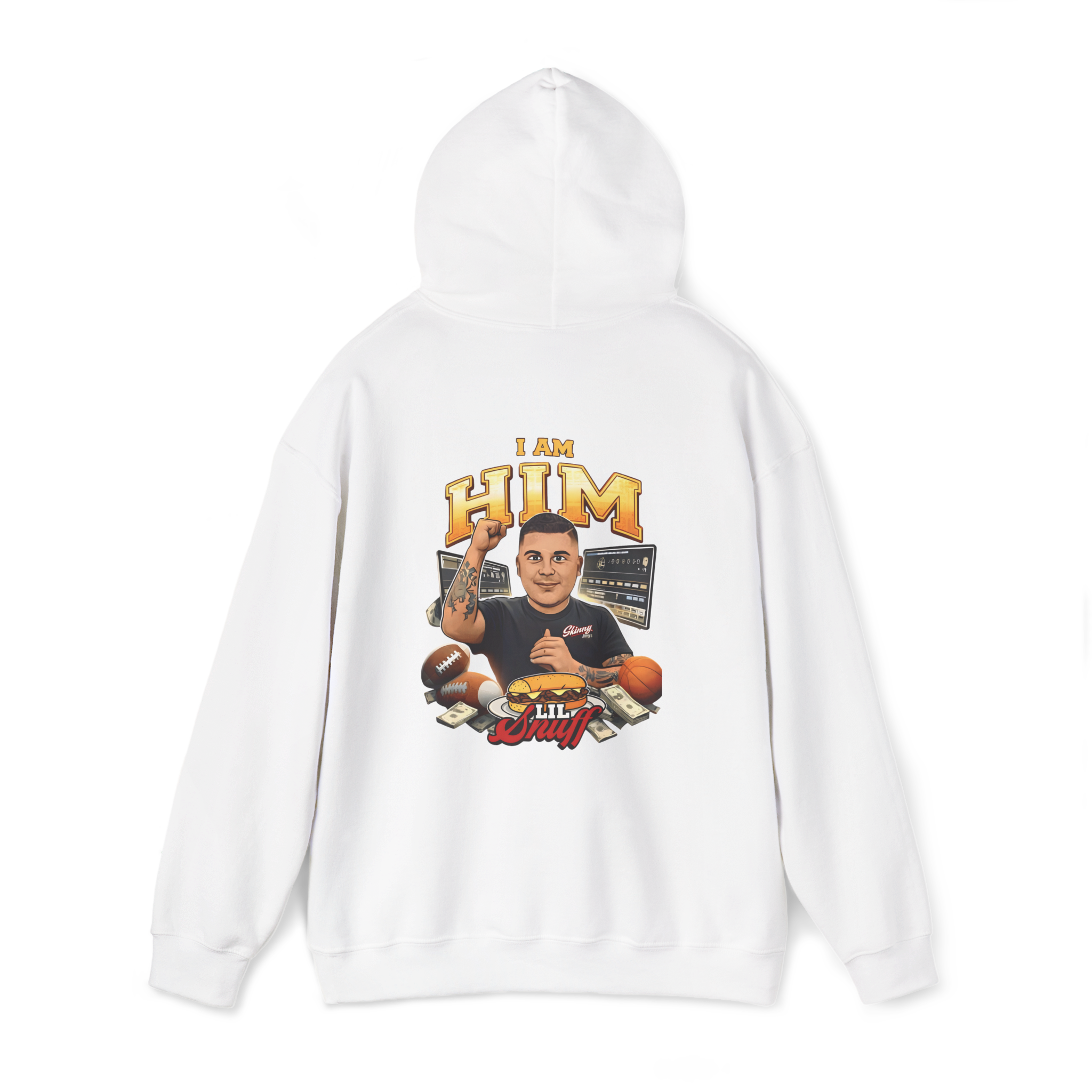 I AM HIM Hoodie – Lil Snuff Inspired Graphic Hoodie | Sports Fan Streetwear | Podcast Merch Sweatshirt