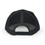 Black mesh cap on a white background