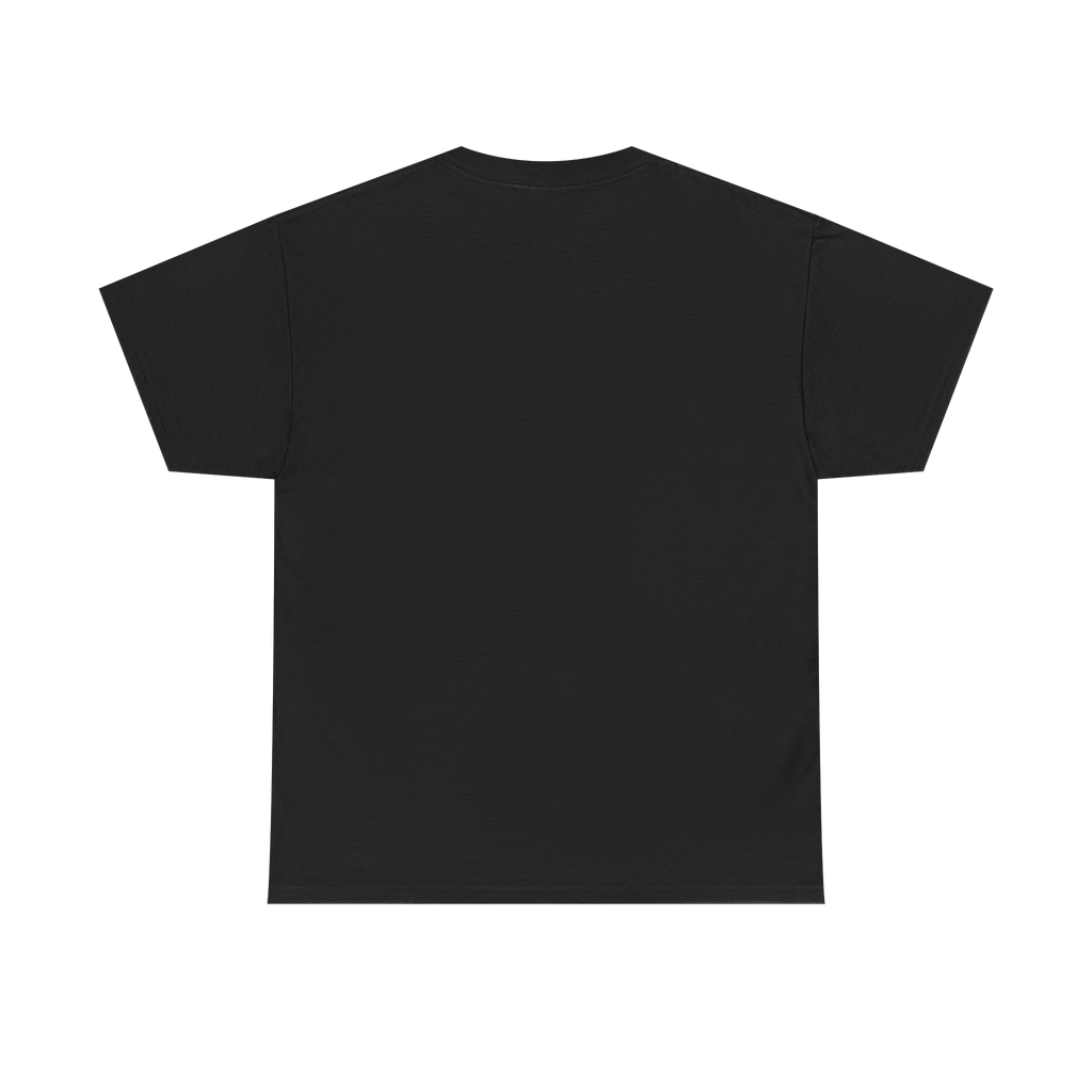 Black t-shirt on a white background