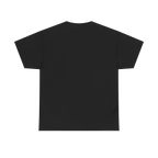 Black t-shirt on a white background
