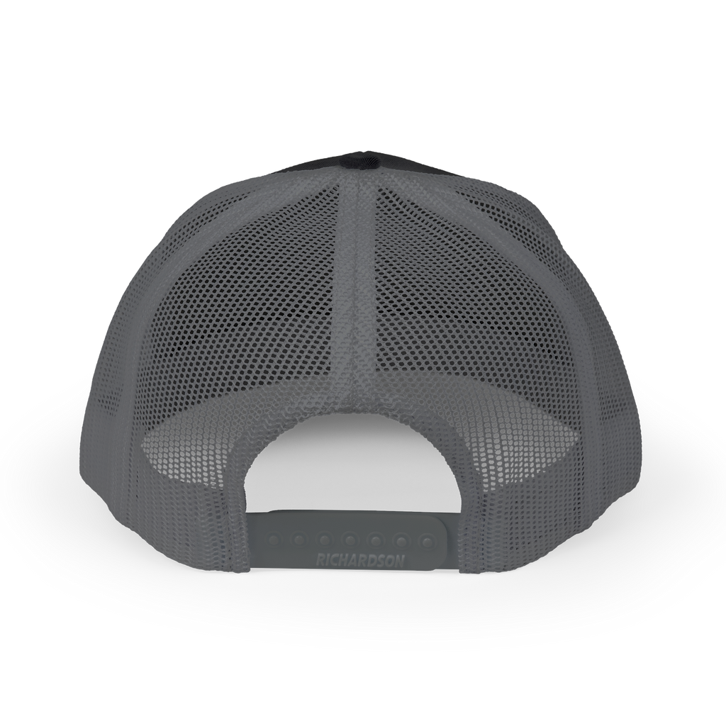 Gray mesh cap on a white background
