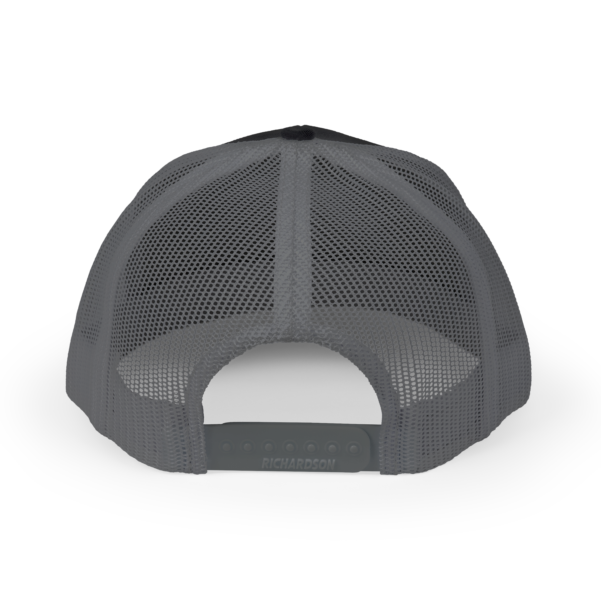 Gray mesh cap on a white background