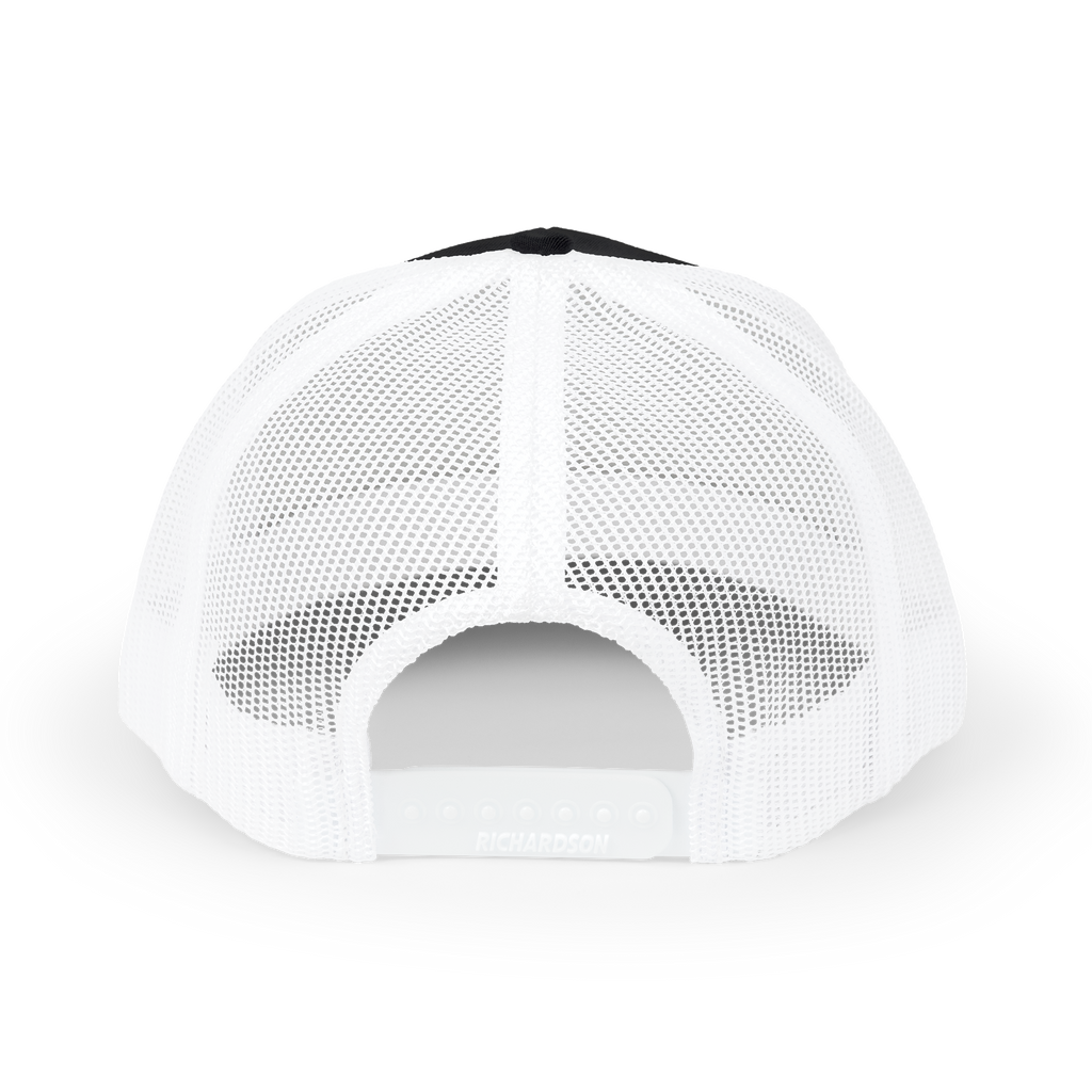 White mesh cap on a white background