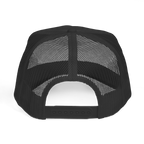 Black mesh cap on a white background