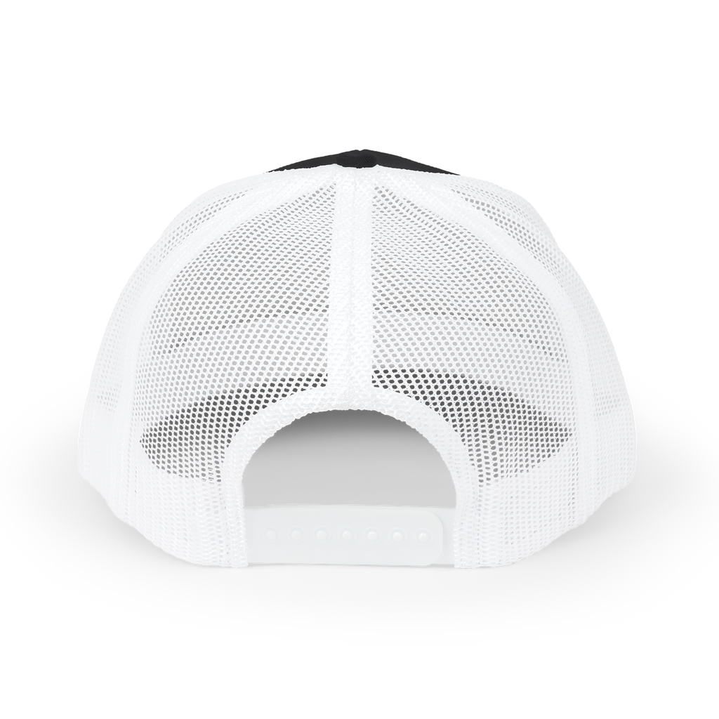 White mesh cap on a white background