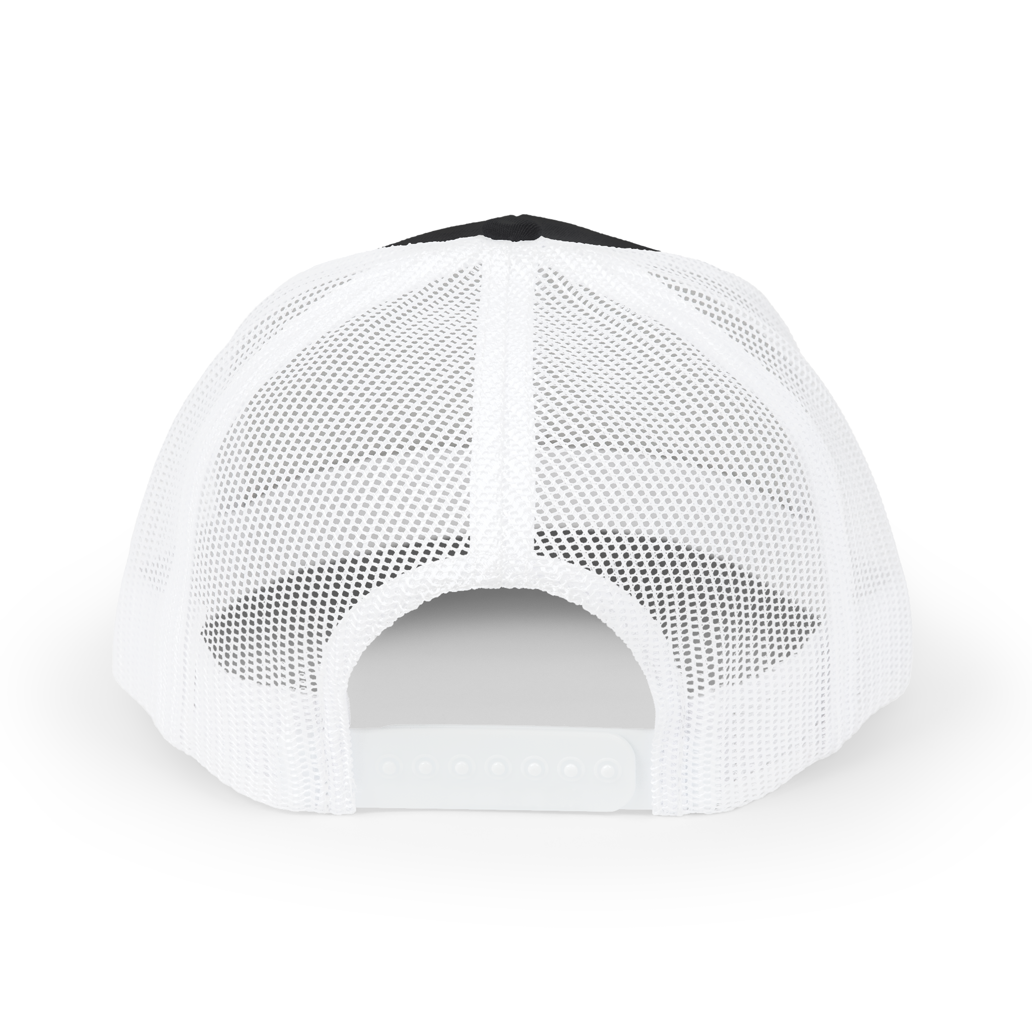 White mesh cap on a white background