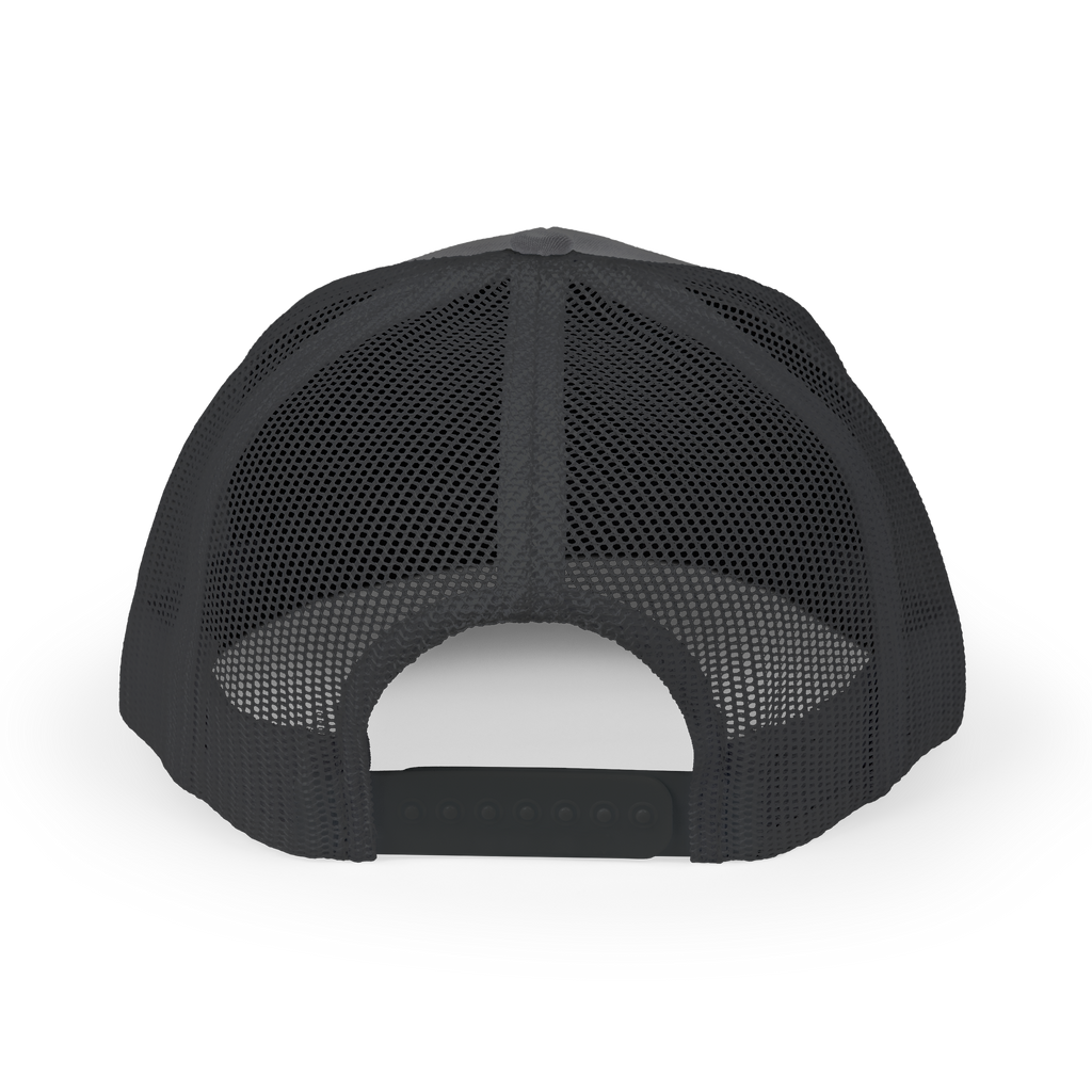 Black mesh cap on a white background