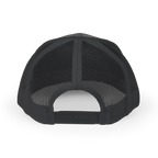 Black mesh cap on a white background
