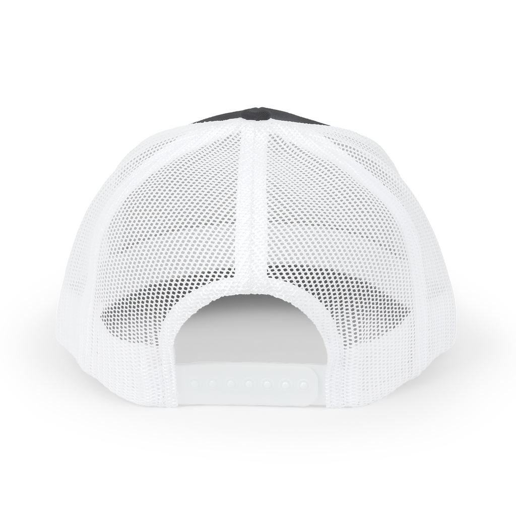 White mesh cap on a white background