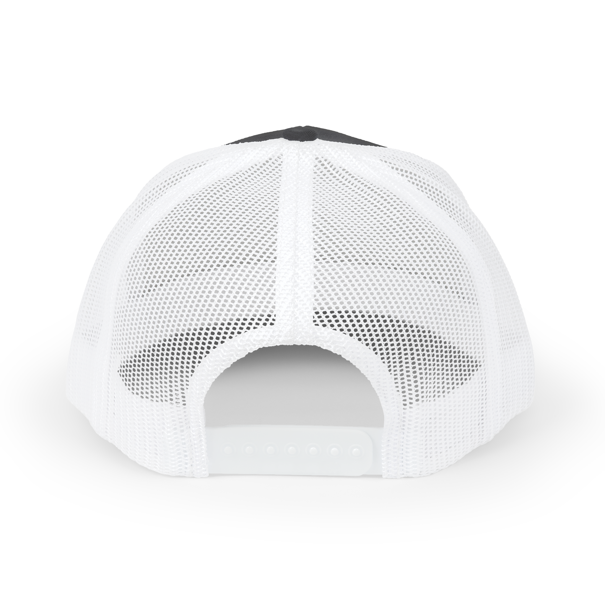 White mesh cap on a white background