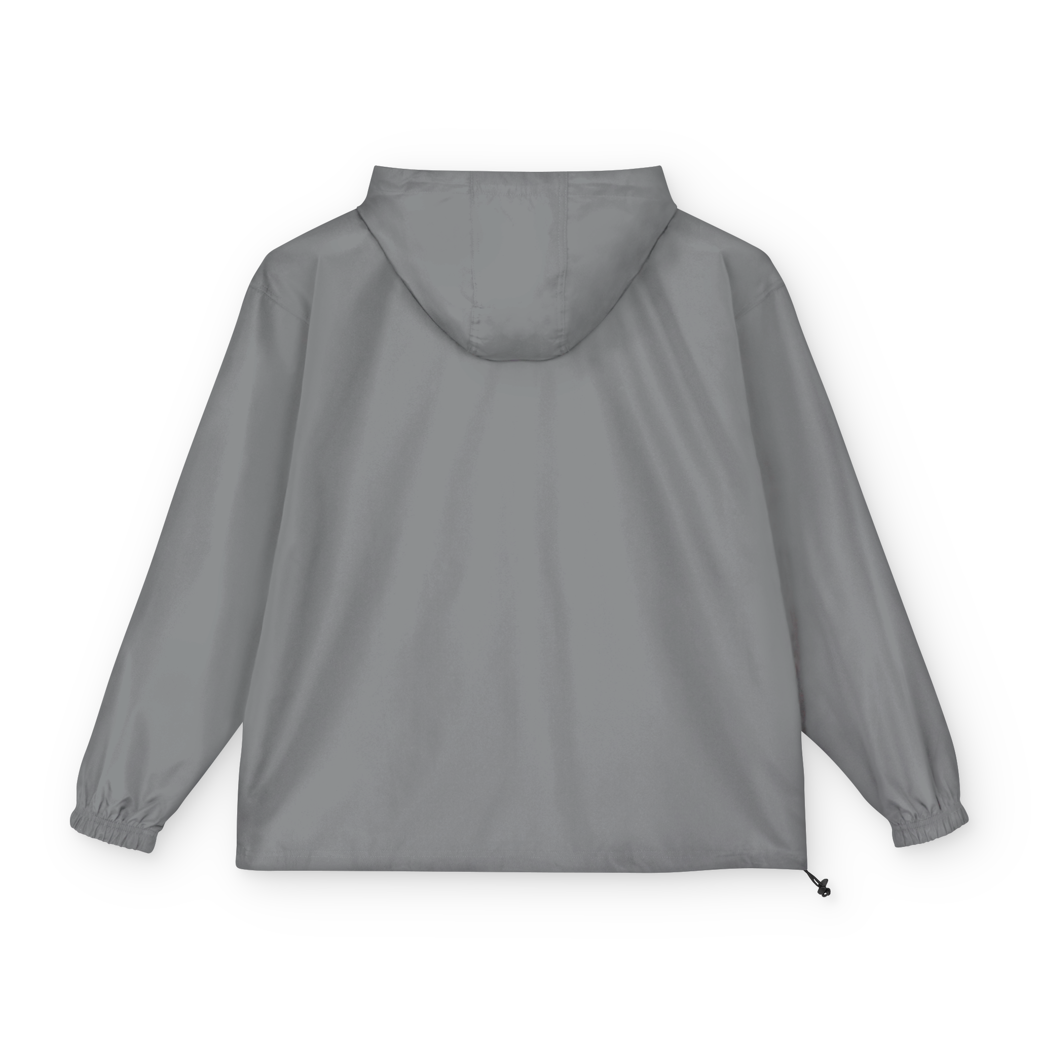 Gray jacket with a hood on a white background