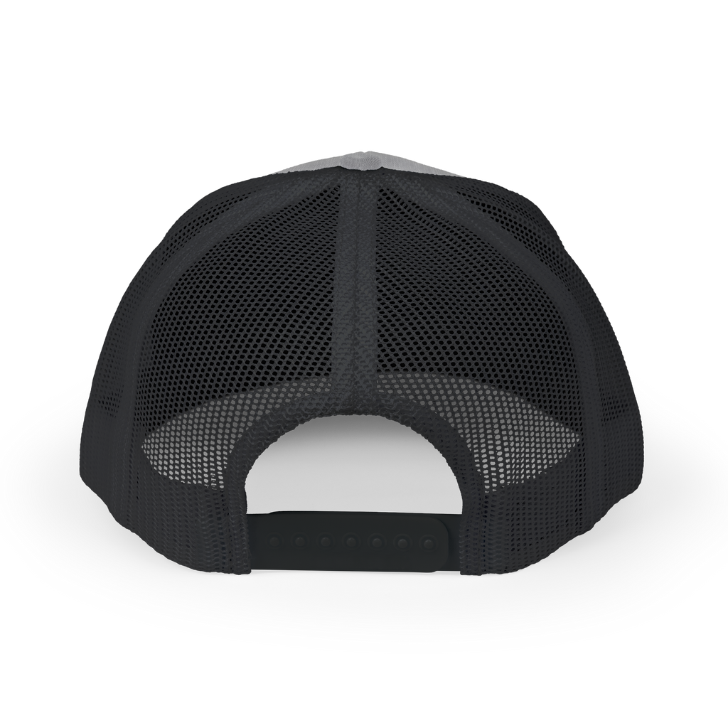 Black mesh cap on a white background