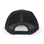 Black mesh cap on a white background
