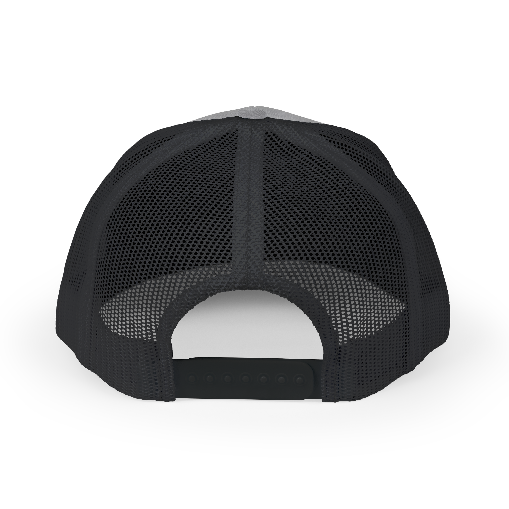 Black mesh cap on a white background