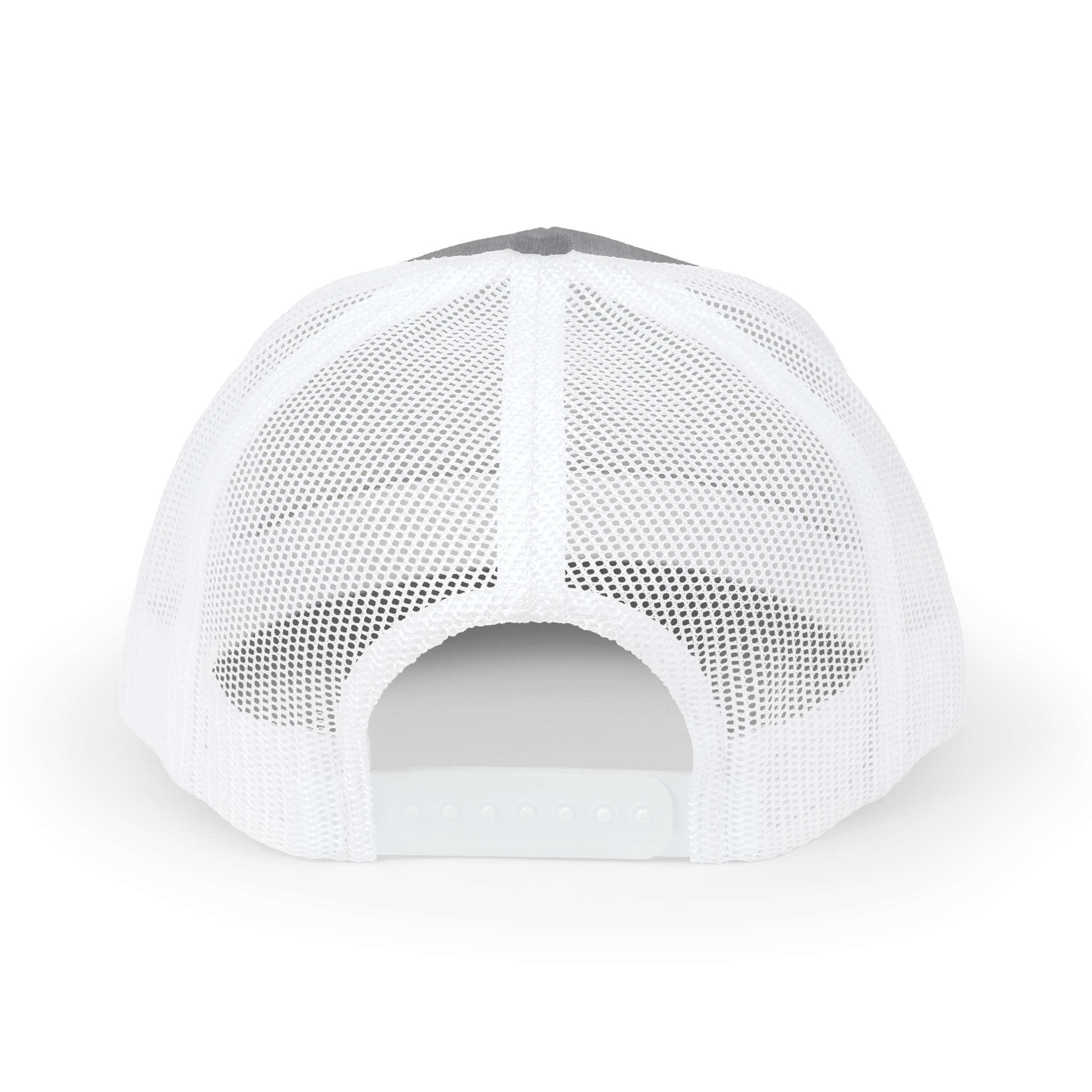 White mesh cap on a white background