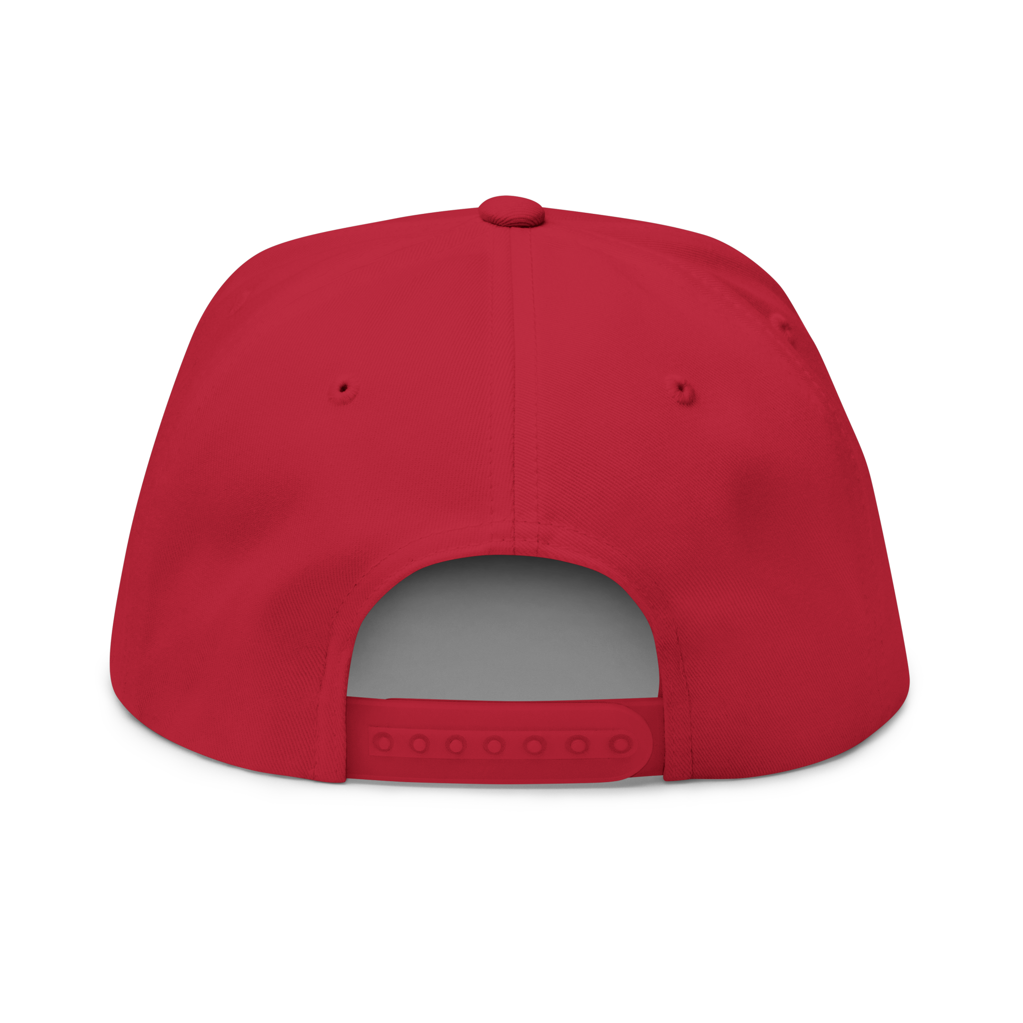 Red cap back view on a white background
