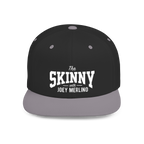 Black and gray cap with 'The Skinny with Joey Merlino' text on a white background