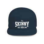 Navy blue cap with 'The Skinny with Joey Merlino' text on a white background