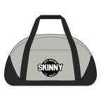 Duffel bag with 'Skinny' logo on a white background